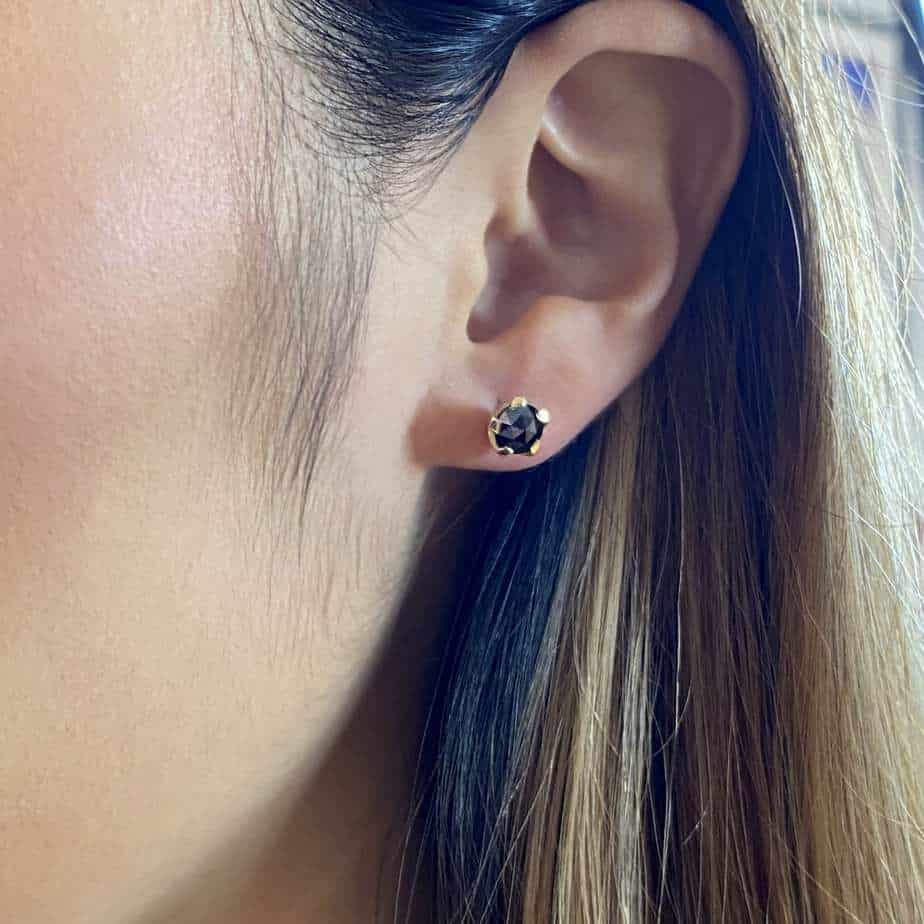 Small Black Diamond Safety Pin Earring - Earrings - The Ear Stylist – The  Ear Stylist by Jo Nayor